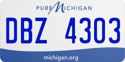 MI license plate DBZ4303
