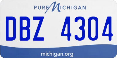 MI license plate DBZ4304