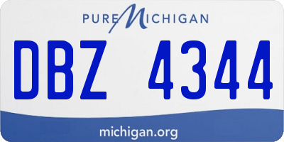 MI license plate DBZ4344