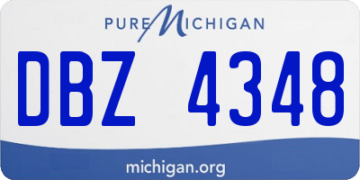 MI license plate DBZ4348