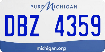 MI license plate DBZ4359