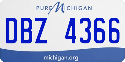 MI license plate DBZ4366