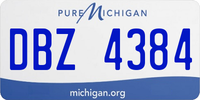 MI license plate DBZ4384