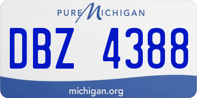 MI license plate DBZ4388