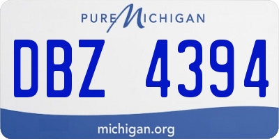 MI license plate DBZ4394