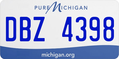 MI license plate DBZ4398