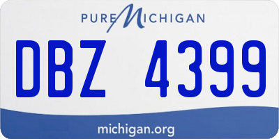 MI license plate DBZ4399