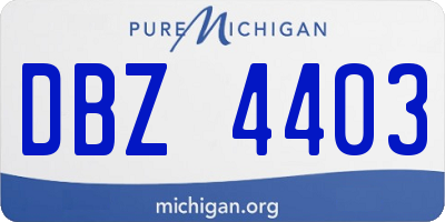 MI license plate DBZ4403