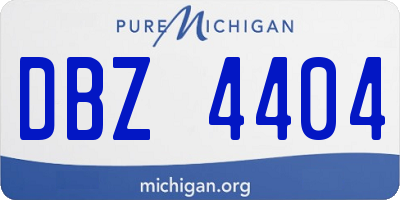 MI license plate DBZ4404