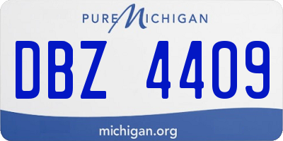 MI license plate DBZ4409