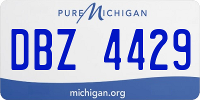 MI license plate DBZ4429