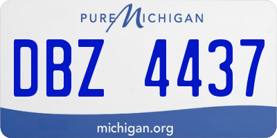 MI license plate DBZ4437