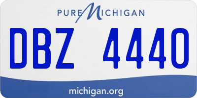 MI license plate DBZ4440