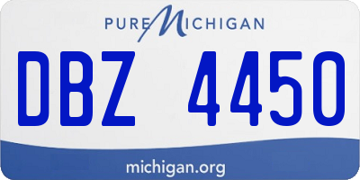MI license plate DBZ4450