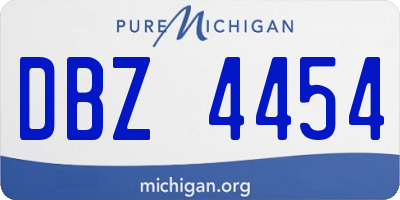 MI license plate DBZ4454