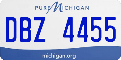 MI license plate DBZ4455