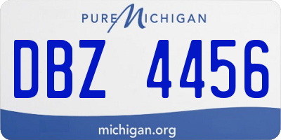 MI license plate DBZ4456