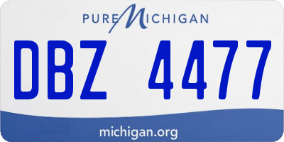 MI license plate DBZ4477