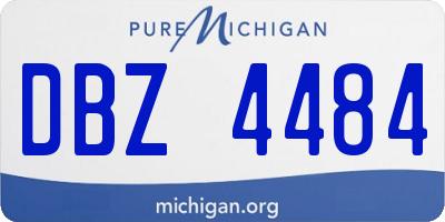 MI license plate DBZ4484