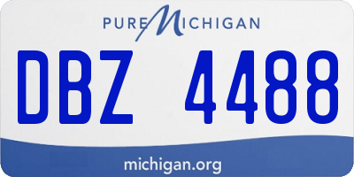 MI license plate DBZ4488