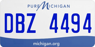 MI license plate DBZ4494