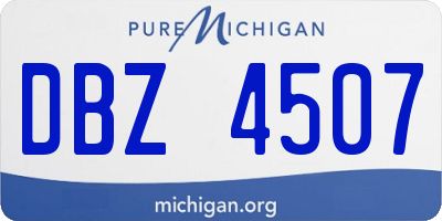 MI license plate DBZ4507