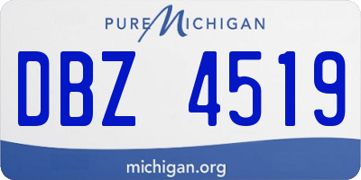 MI license plate DBZ4519