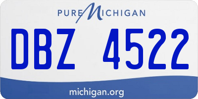 MI license plate DBZ4522