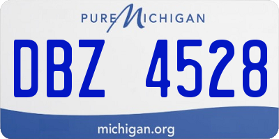 MI license plate DBZ4528