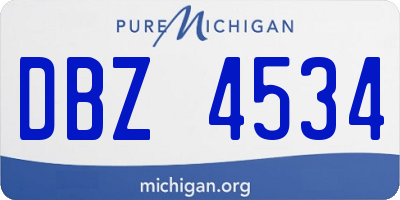 MI license plate DBZ4534