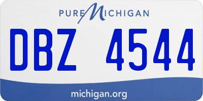 MI license plate DBZ4544