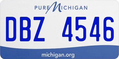 MI license plate DBZ4546
