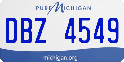 MI license plate DBZ4549