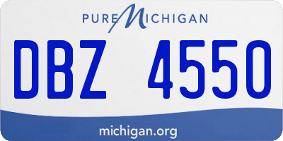 MI license plate DBZ4550