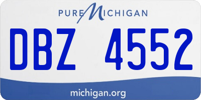 MI license plate DBZ4552