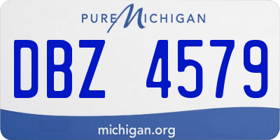 MI license plate DBZ4579