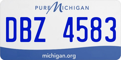 MI license plate DBZ4583