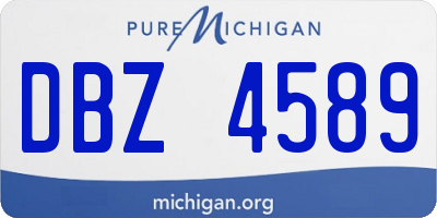 MI license plate DBZ4589
