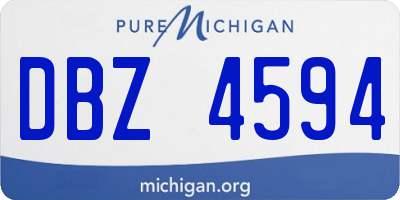 MI license plate DBZ4594