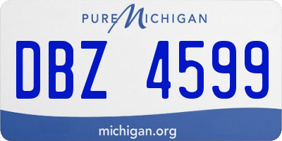 MI license plate DBZ4599