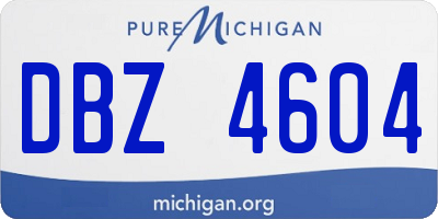 MI license plate DBZ4604