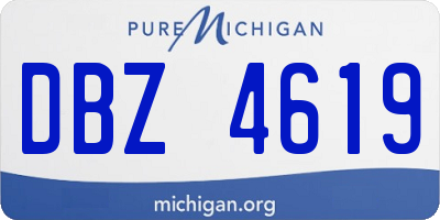 MI license plate DBZ4619