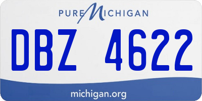 MI license plate DBZ4622
