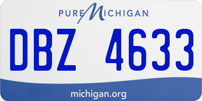 MI license plate DBZ4633