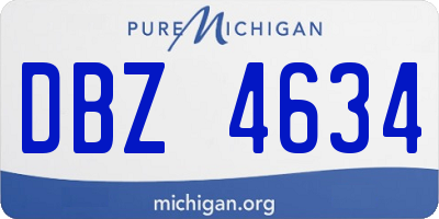 MI license plate DBZ4634