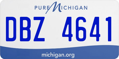 MI license plate DBZ4641