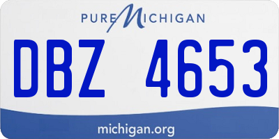 MI license plate DBZ4653