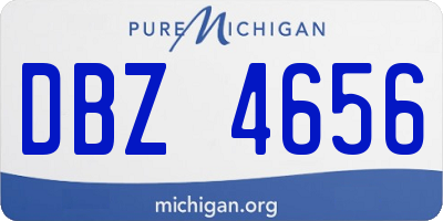 MI license plate DBZ4656