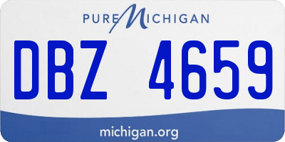 MI license plate DBZ4659