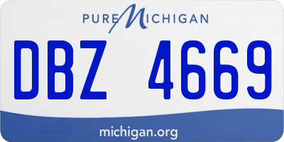 MI license plate DBZ4669